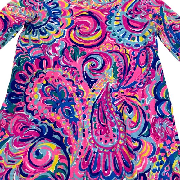 Lilly Pulitzer Girls Psychedelic Print Sophie Dress L 8-10 100% Cotton - Picture 4 of 5